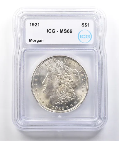 1921 Morgan Silver Dollar MS66 ICG *3754