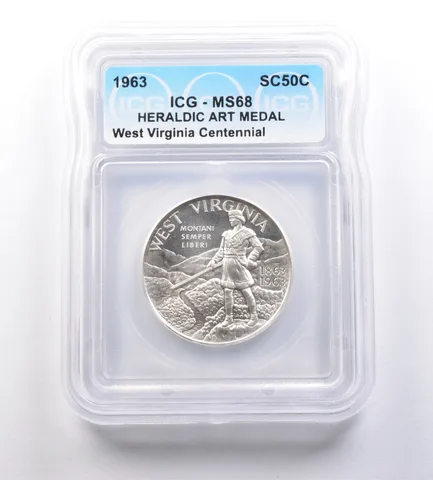 1963 So-Called Half Dollar West Virginia Centennial MS68 ICG *7148