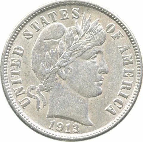 1913 Barber Dime a1879