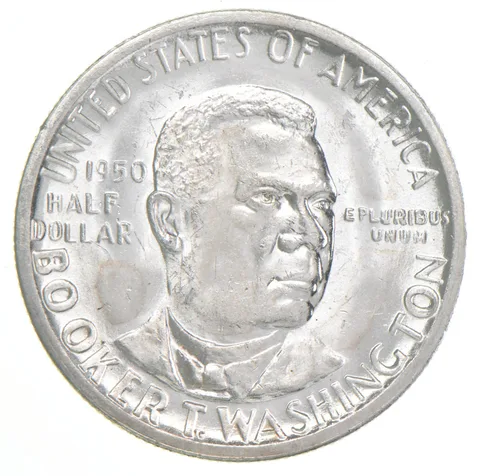BU 1950-S Booker T Washington Memorial Commemorative Silver Half Dollar