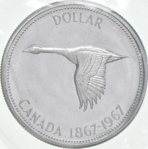 1967 Canada 80% Silver Canadian Silver Dollar Proof Like PL Sealed Cello