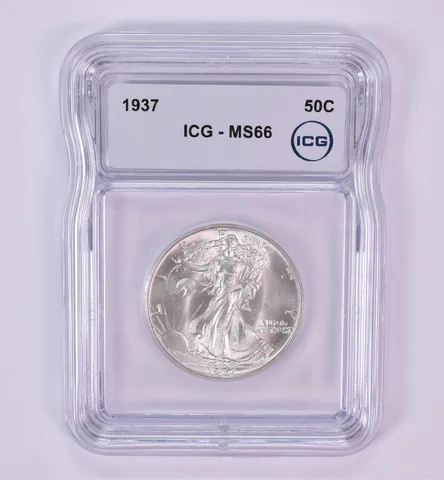 1937 Walking Liberty Half Dollar MS66 ICG a1790