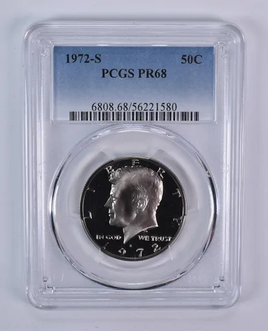 1972-S Kennedy Half Dollar PR68 PCGS Blue Label