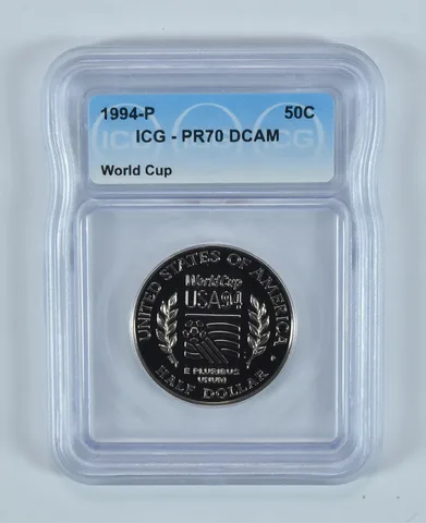 1994-P World Cup Soccer Commemorative Half Dollar PR70 DCAM ICG
