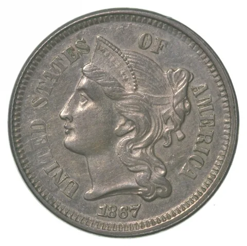 1867 Nickel Three-Cent Piece *6278