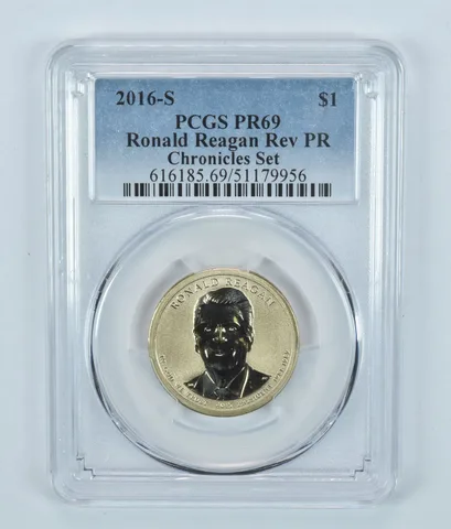 2016-S Presidential $1 Ronald Reagan Coin & Chronicles Reverse PR69 PCGS