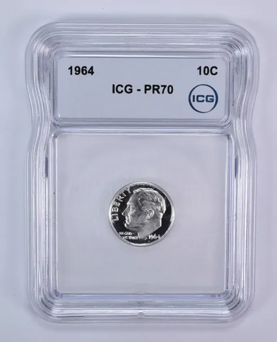 1964 Roosevelt Dime PR70 ICG