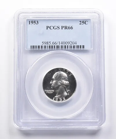 PR66 1953 Washington Quarter PCGS Great Contrast *3602