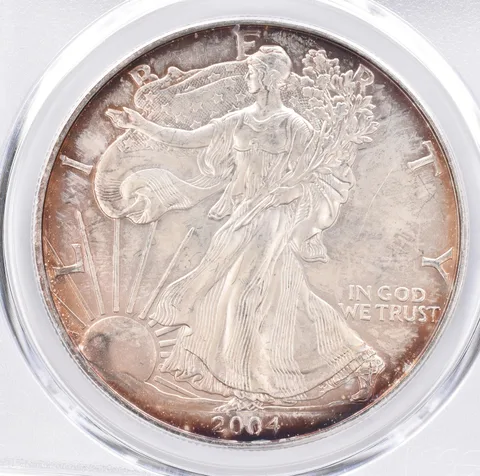 2004 American Silver Eagle MS65 PCGS Beautiful Tone *1452