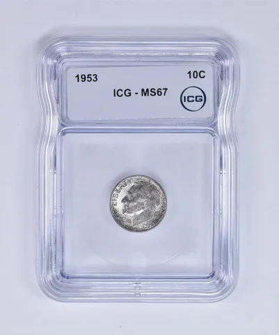 1953 Roosevelt Dime MS67 ICG Beautiful Tone *8019