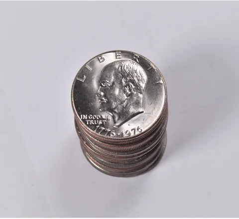 (20) 1776-1976-D BU T1 Clad Bicentennial Eisenhower Ike Dollar Roll Lot
