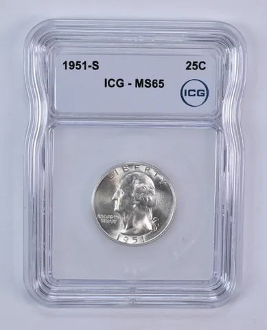 1951-S Washington Quarter MS65 ICG