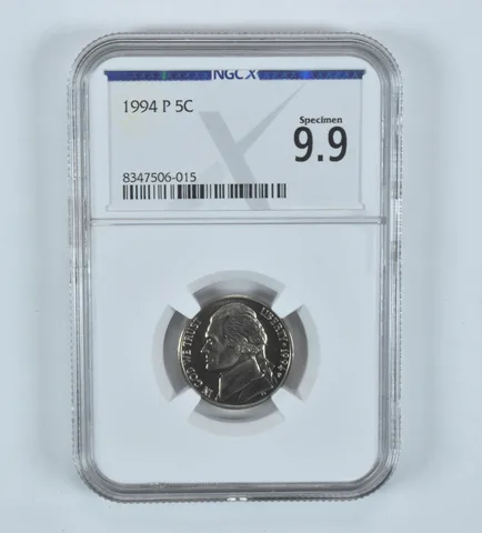 1994-P Jefferson Nickel Specimen 9.9 NGC X NGCX