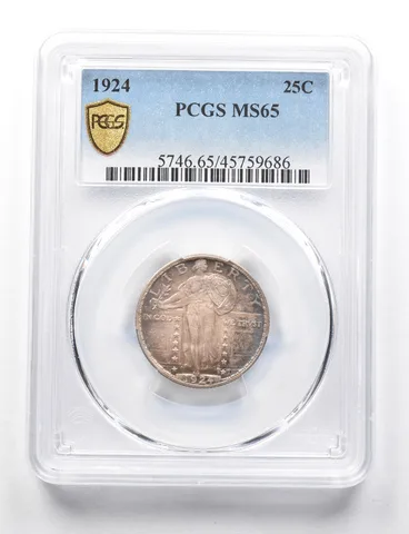 MS65 1924 Standing Liberty Quarter PCGS Fantastic Colors *0540
