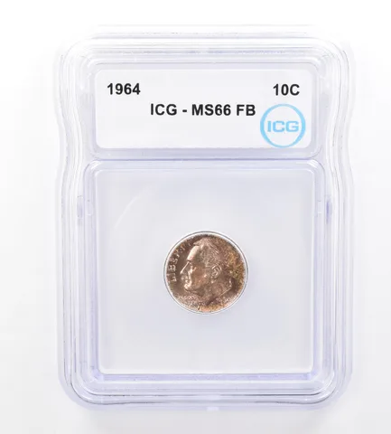 1964 Roosevelt Dime MS66 FB ICG Beautiful Tone *1600