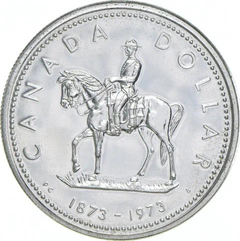 1973 Canada 50% Silver Canadian Dollar - Royal Canadian Mounted Police