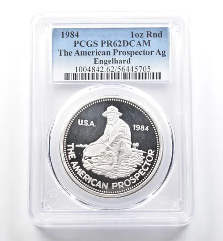 1984 Engelhard Prospector 1 Oz Silver Round PR62 DCAM PCGS PROOF *0318