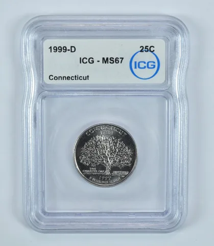 1999-D Washington State Quarter Connecticut MS67 ICG