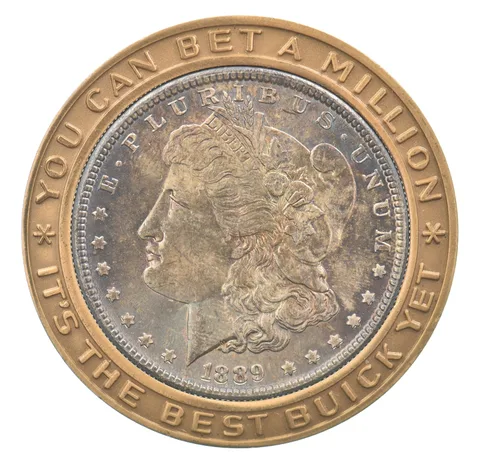 1889 Morgan Silver Dollar Buick Token Beautiful Tone *1961