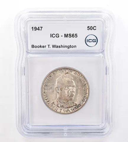 1947 Booker T Washington Commemorative Half Dollar MS65 ICG Beautiful Tone *7310