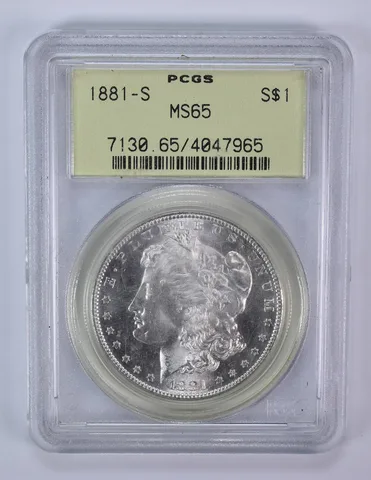 1881-S Morgan Silver Dollar MS65 PCGS OGH a8142