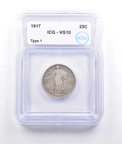 1917 Standing Liberty Quarter Type 1 VG10 ICG *6953