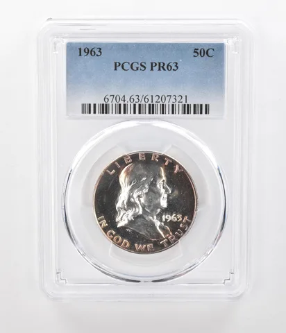 1963 Franklin Half Dollar PR63 PCGS Beautiful Tone *1151