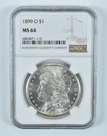 1899-O Morgan Silver Dollar MS64 NGC Brown Label