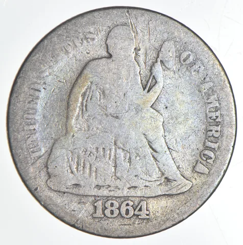 1864-S Seated Liberty Dime a7412