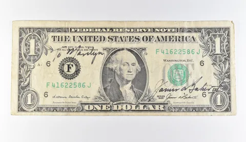 1985 $1 Atlanta GA FRN Green Seal Courtesy Signature *9710