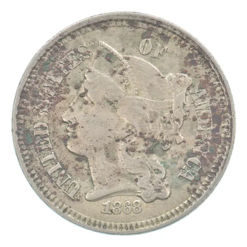 1868 Three Cent Nickel Beautiful Tone *0331