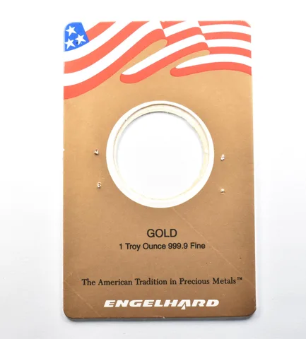 Engelhard Assay Certificate For 1 Oz Gold - NO Coin a0816