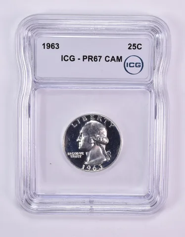 1963 Washington Quarter PR67 CAM ICG