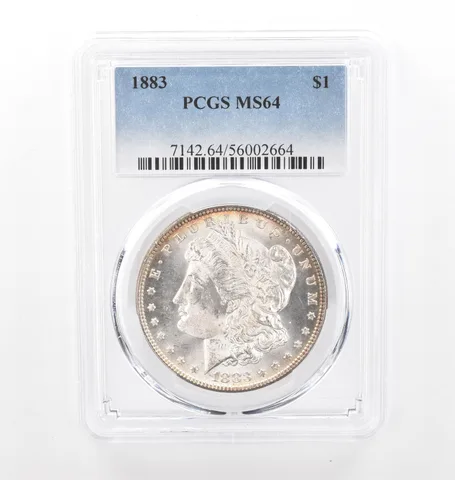 1883 Morgan Silver Dollar MS64 PCGS Peripheral Tone *2072