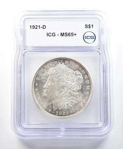 1921-D Morgan Silver Dollar MS65+ ICG a9011