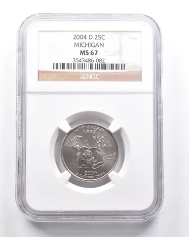 MS67 2004-D Washington State Quarter Michigan NGC *6330