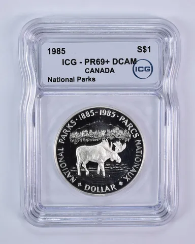 1985 Canada 1 Dollar Silver National Parks PR69+ DCAM ICG