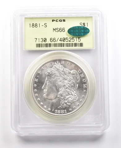 1881-S Morgan Silver Dollar MS66 PCGS OGH CAC *3638