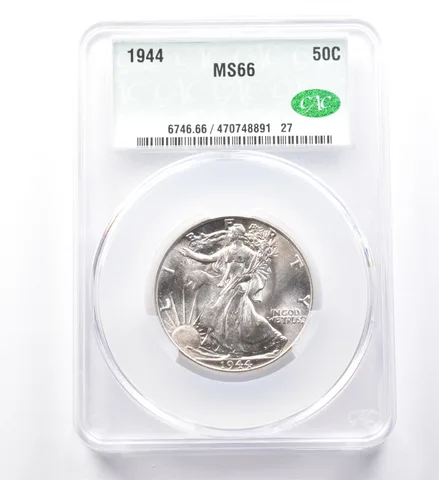1944 Walking Liberty Half Dollar MS66 CAC *0000