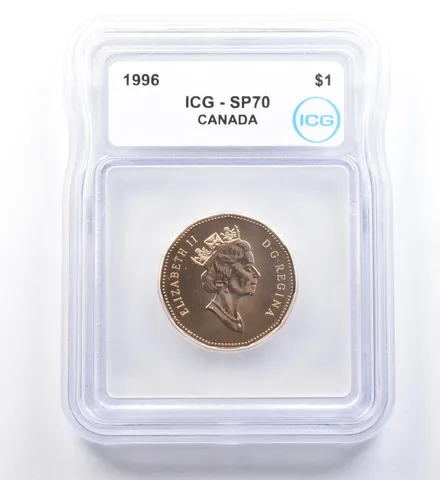 1996 Canada 1 Dollar Loon SP70 ICG *1115