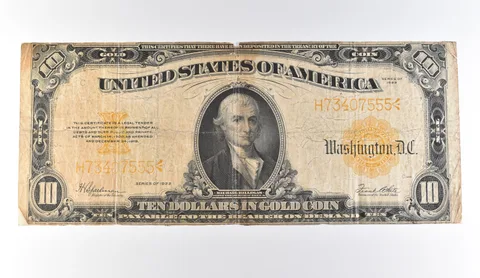 1922 $10 Gold Certificate Large Note Yellow Seal Fr#1193 *9706
