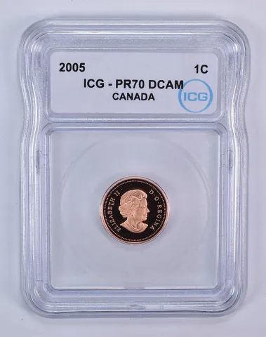 2005 Canada 1 Cent PR70 DCAM ICG