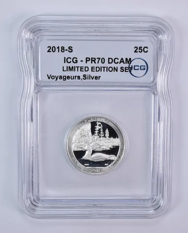 2018-S ATB Quarter Voyageurs Silver Limited Edition Set PR70 DCAM ICG