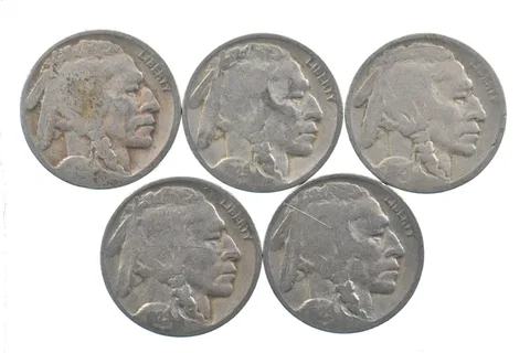 BETTER Lot Worn Date 1929-D 1927-S 1929-D 1929-D Buffalo Nickel Collection *030