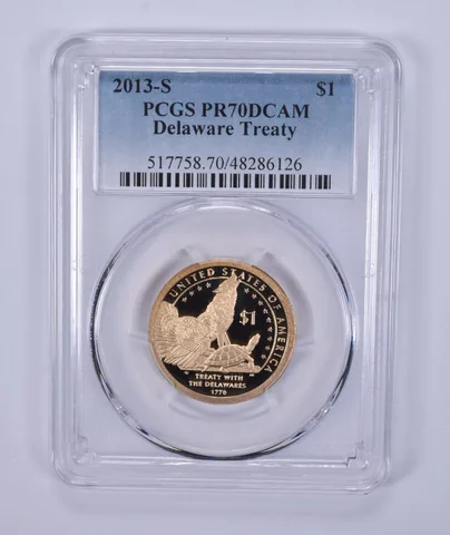 2013-S Sacagawea $1 Treaty With The Delawares PR70 PCGS