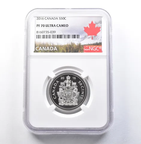 2016 Canada 50 Cents Silver PF70 UCAM NGC *5896