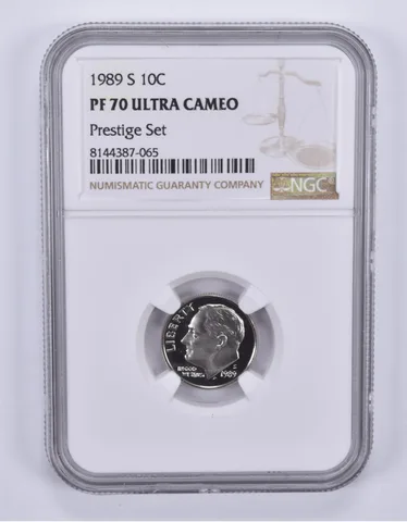 1989-S Roosevelt Dime Prestige Set PF70 UCAM NGC Brown Label