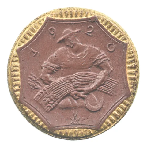 1920 Saxony 10 Mark Notgeld Ceramic *0141