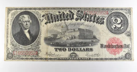 1917 $2 Legal Tender Large Note Red Seal *3566