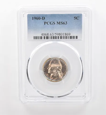 1960-D Jefferson Nickel MS63 PCGS Beautiful Tone *1790